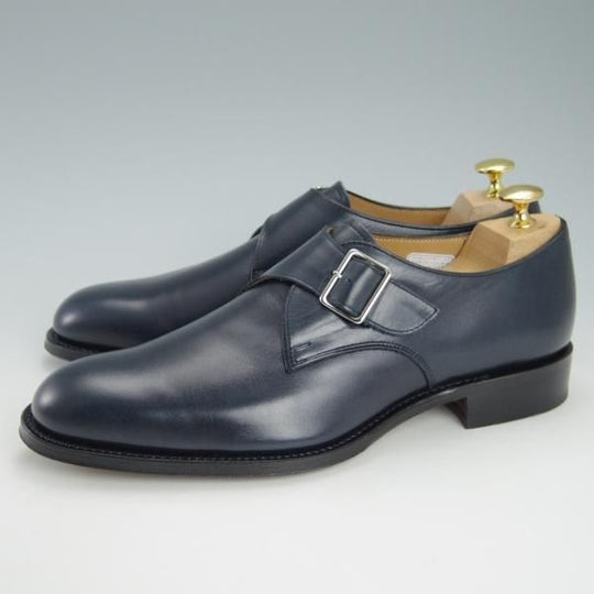 ほぼ試着程度★シェットランドフォックス SIZE 6.5【定価￥42,900-★ドレイトン102F SF】モンクストラップ/カーフ/紺/Shetlandfox★g559