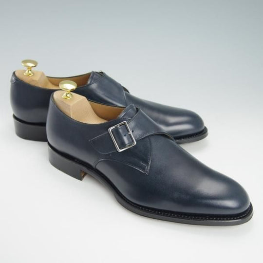 ほぼ試着程度★シェットランドフォックス SIZE 6.5【定価￥42,900-★ドレイトン102F SF】モンクストラップ/カーフ/紺/Shetlandfox★g559