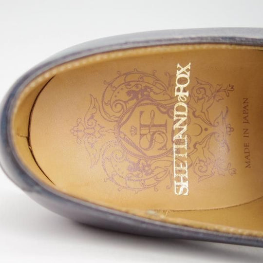 ほぼ試着程度★シェットランドフォックス SIZE 6.5【定価￥42,900-★ドレイトン102F SF】モンクストラップ/カーフ/紺/Shetlandfox★g559