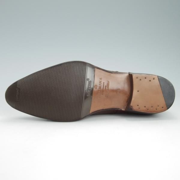 未使用★(スペイン製)CARMINA/カルミナ SIZE 6.5【定価￥72,600-★80251/INCAラスト】セミブローグ/カーフ/茶/メンズ★g561