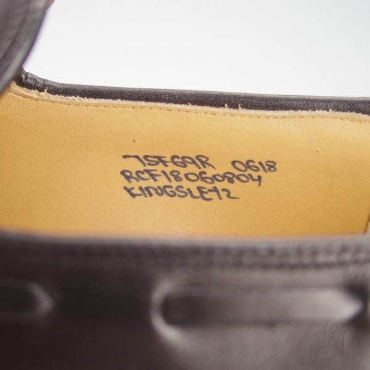 極美品★チャーチ 75F/UK7.5【定価￥91,300-★KINGSLEY 2/69Rラスト】5都市ロゴ/タッセルローファー/カーフ/黒/メンズ/Church's★g562