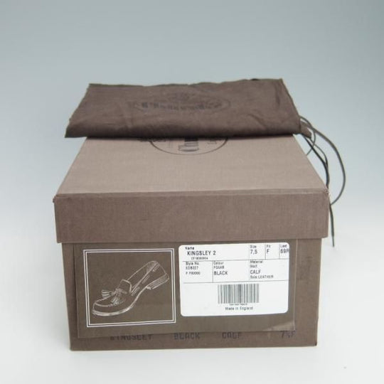 極美品★チャーチ 75F/UK7.5【定価￥91,300-★KINGSLEY 2/69Rラスト】5都市ロゴ/タッセルローファー/カーフ/黒/メンズ/Church's★g562