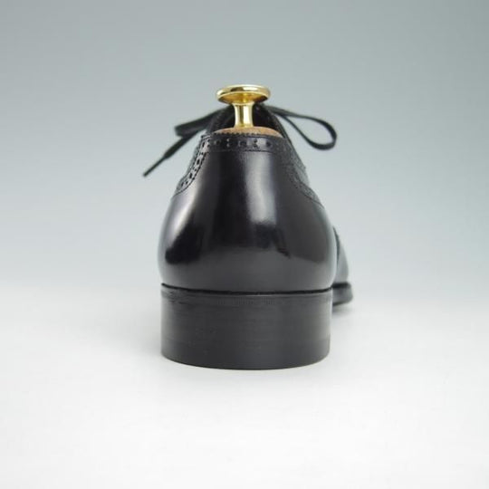 極上★LECOTT/レコット SIZE 7.5【貴重★ハンドソーンウェルテッド製法/九分半仕立て】フルブローグ/カーフ/黒/メンズ★g563