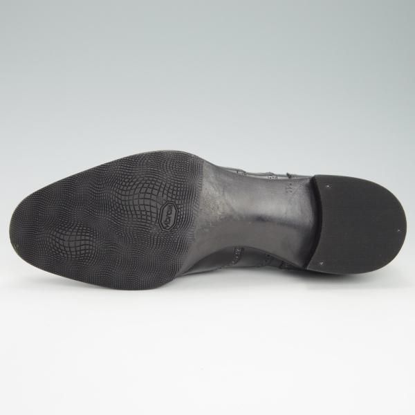 極上★LECOTT/レコット SIZE 7.5【貴重★ハンドソーンウェルテッド製法/九分半仕立て】フルブローグ/カーフ/黒/メンズ★g563