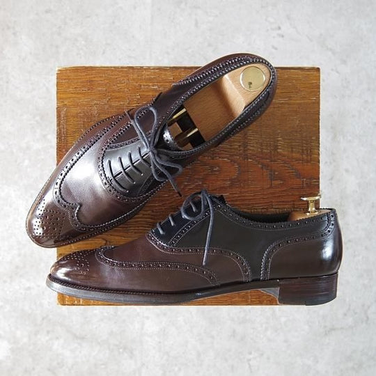 極上★LECOTT/レコット SIZE 6.5【貴重★ハンドソーンウェルテッド製法】Limited Edition/フルブローグ/カーフ★g567