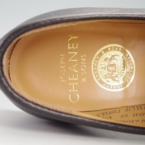 極美品★(英)チーニー 6.5F【★(独)ワインハイマー社のジュピターカーフ/MONET GV】1886ラスト/コインローファー/黒/メンズ/CHEANEY★g569