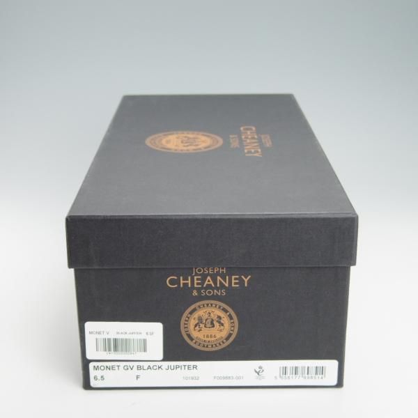 極美品★(英)チーニー 6.5F【★(独)ワインハイマー社のジュピターカーフ/MONET GV】1886ラスト/コインローファー/黒/メンズ/CHEANEY★g569