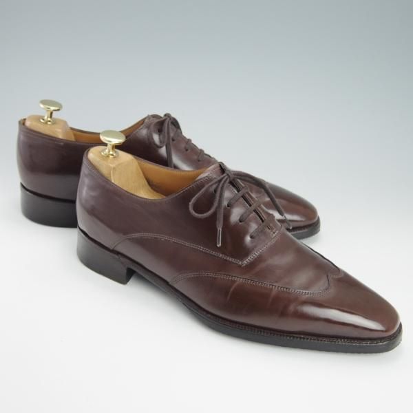 ★ジョンロブ 8.5E【定価20万円以上★プレステージライン/WOODCOTE/8000ラスト】ブラインドブローグ/カーフ/濃茶/JOHN LOBB★g570