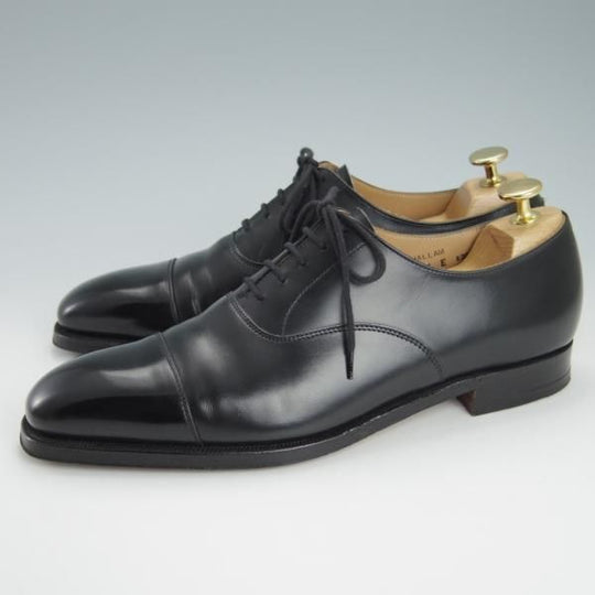 極美品★クロケット&ジョーンズ 6E【定価￥86,900-★HALLAM/SHIPS別注/348ラスト】ストレートチップ/黒/メンズ/Crockett&Jones★g571