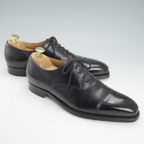 極美品★クロケット&ジョーンズ 6E【定価￥86,900-★HALLAM/SHIPS別注/348ラスト】ストレートチップ/黒/メンズ/Crockett&Jones★g571