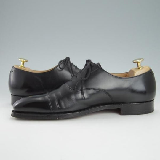 極美品★クロケット&ジョーンズ 6E【定価￥86,900-★HALLAM/SHIPS別注/348ラスト】ストレートチップ/黒/メンズ/Crockett&Jones★g571