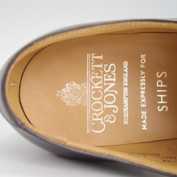 極美品★クロケット&ジョーンズ 6E【定価￥86,900-★HALLAM/SHIPS別注/348ラスト】ストレートチップ/黒/メンズ/Crockett&Jones★g571