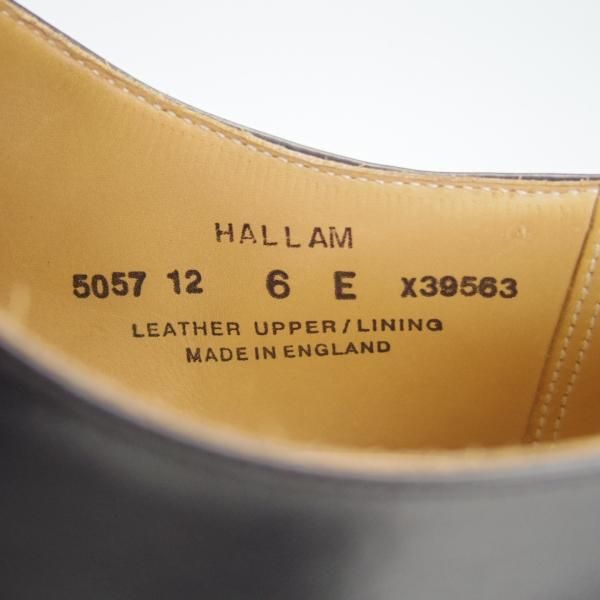 極美品★クロケット&ジョーンズ 6E【定価￥86,900-★HALLAM/SHIPS別注/348ラスト】ストレートチップ/黒/メンズ/Crockett&Jones★g571