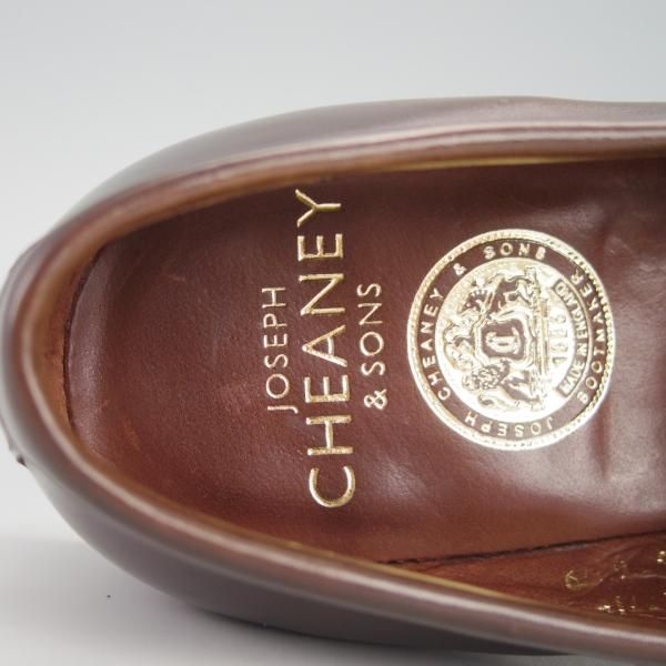 極上★(英)チーニー 6F【定価￥74,800-★CANNON/キャノン/277ラスト】コインローファー/カーフ/濃茶/メンズ/CHEANEY★g572