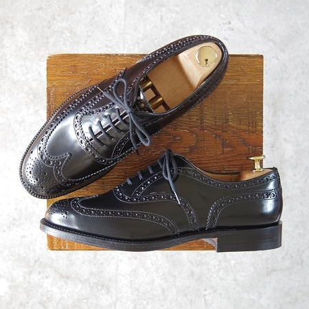 新品★チャーチ 70F/UK7【定価￥124,300-★BURWOOD/バーウッド】81ラスト/5都市ロゴ/ポリッシュドバインダーカーフ/黒/Church's★g573