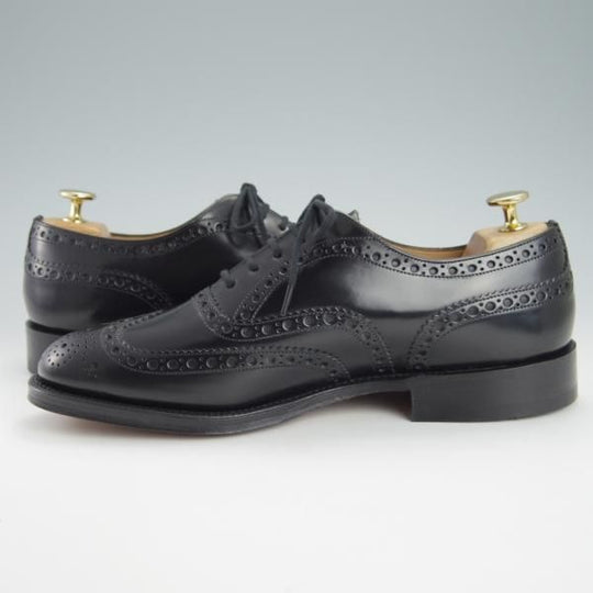 新品★チャーチ 70F/UK7【定価￥124,300-★BURWOOD/バーウッド】81ラスト/5都市ロゴ/ポリッシュドバインダーカーフ/黒/Church's★g573