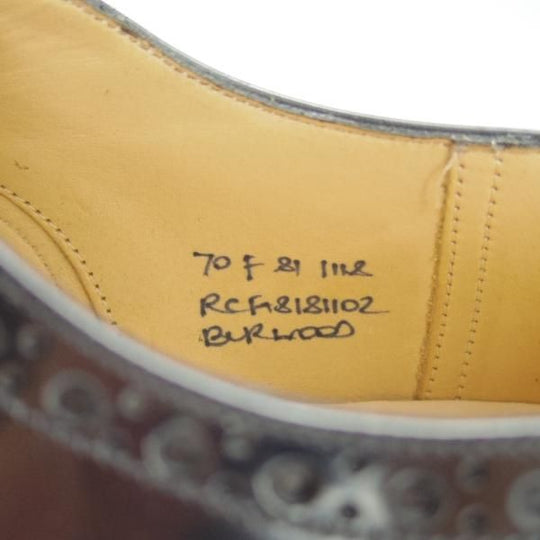 新品★チャーチ 70F/UK7【定価￥124,300-★BURWOOD/バーウッド】81ラスト/5都市ロゴ/ポリッシュドバインダーカーフ/黒/Church's★g573