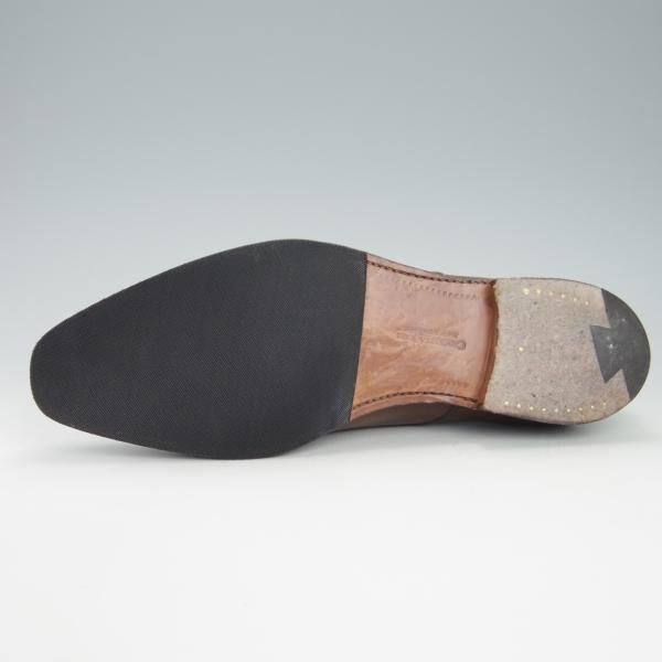 美品★クロケット&ジョーンズ 8.5E【定価￥86,900-★HALLAM/348ラスト】ストレートチップ/カーフ/濃茶/メンズ/Crockett&Jones★g574