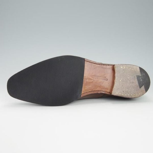 美品★クロケット&ジョーンズ 8.5E【定価￥86,900-★HALLAM/348ラスト】ストレートチップ/カーフ/濃茶/メンズ/Crockett&Jones★g574