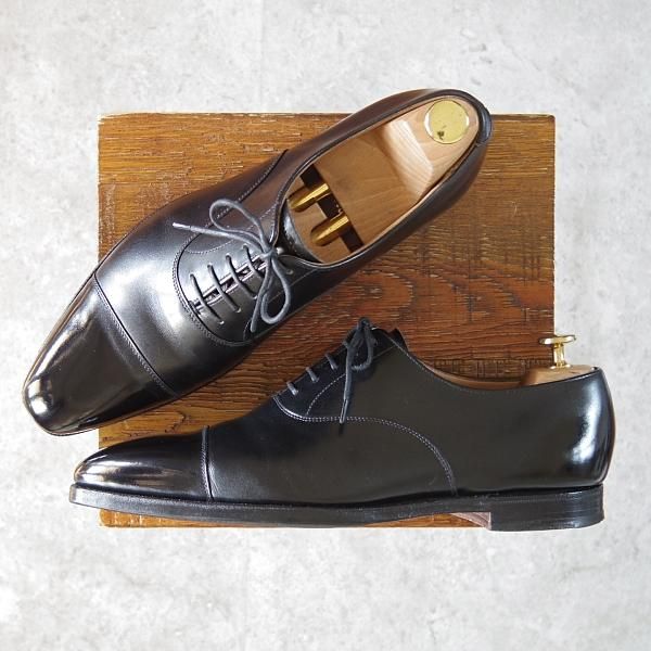 極上★クロケット&ジョーンズ 8E【★(英)ポールスミス別注/Paul Smith】348ラスト/ストレートチップ/カーフ/黒/Crockett&Jones★g575