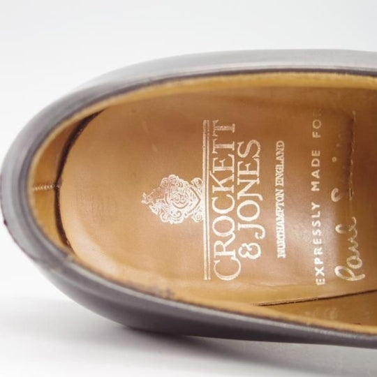 極上★クロケット&ジョーンズ 8E【★(英)ポールスミス別注/Paul Smith】348ラスト/ストレートチップ/カーフ/黒/Crockett&Jones★g575