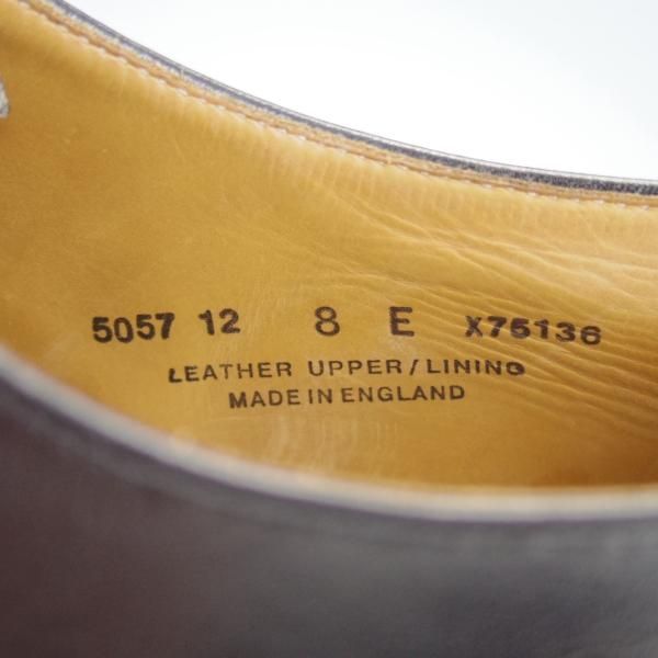 極上★クロケット&ジョーンズ 8E【★(英)ポールスミス別注/Paul Smith】348ラスト/ストレートチップ/カーフ/黒/Crockett&Jones★g575