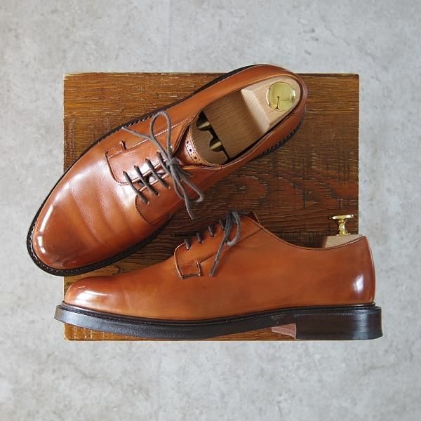 極上★(英)チーニー 6F【定価￥73,440-★DEAL/175ラスト】プレーントゥ/カーフ/Dark Leaf/茶/メンズ/CHEANEY★g578