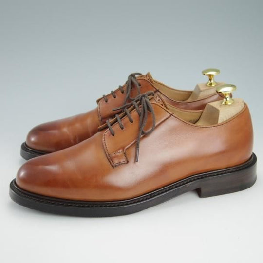 極上★(英)チーニー 6F【定価￥73,440-★DEAL/175ラスト】プレーントゥ/カーフ/Dark Leaf/茶/メンズ/CHEANEY★g578