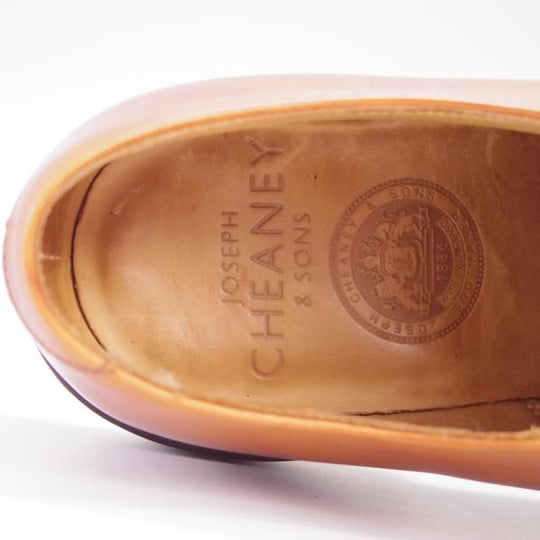 極上★(英)チーニー 6F【定価￥73,440-★DEAL/175ラスト】プレーントゥ/カーフ/Dark Leaf/茶/メンズ/CHEANEY★g578