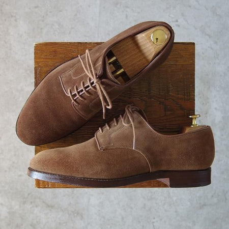 美品★クロケット&ジョーンズ 8E【同系モデル定価￥86,900-★SHIPS別注/GRASMERE 2】325ラスト/プレーントゥ/茶/Crockett&Jones★g584