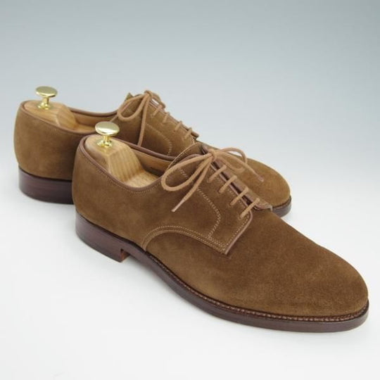 美品★クロケット&ジョーンズ 8E【同系モデル定価￥86,900-★SHIPS別注/GRASMERE 2】325ラスト/プレーントゥ/茶/Crockett&Jones★g584