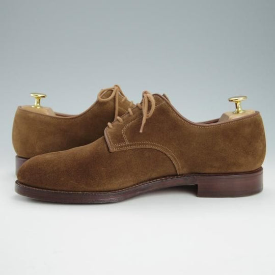 美品★クロケット&ジョーンズ 8E【同系モデル定価￥86,900-★SHIPS別注/GRASMERE 2】325ラスト/プレーントゥ/茶/Crockett&Jones★g584