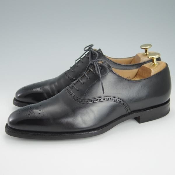 美品★クロケット&ジョーンズ 6.5E【定価￥86,900-★EDGWARE/348ラスト】CITYソール/オックスフォードシューズ/黒/Crockett&Jones★g585