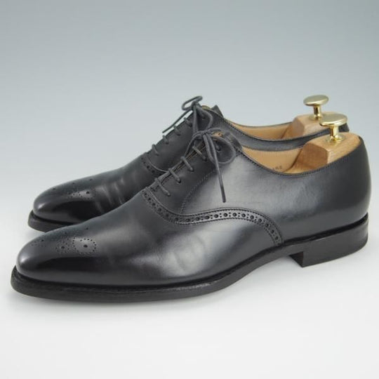 美品★クロケット&ジョーンズ 6.5E【定価￥86,900-★EDGWARE/348ラスト】CITYソール/オックスフォードシューズ/黒/Crockett&Jones★g585