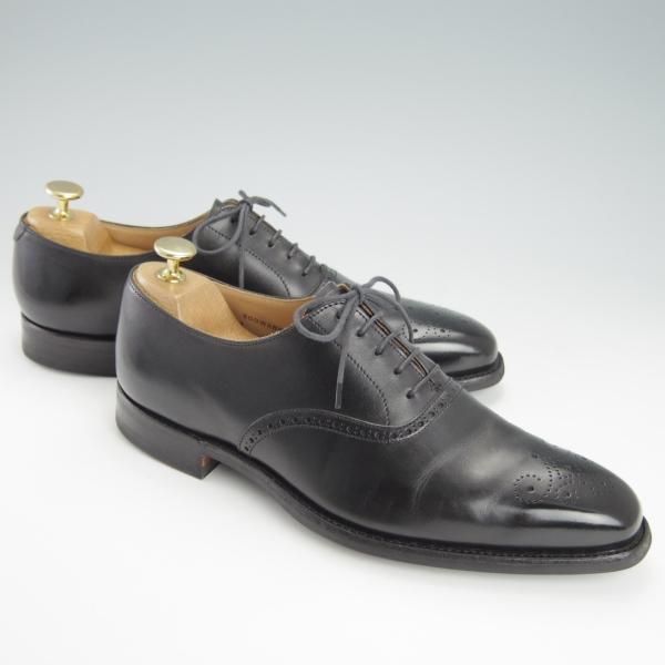 美品★クロケット&ジョーンズ 6.5E【定価￥86,900-★EDGWARE/348ラスト】CITYソール/オックスフォードシューズ/黒/Crockett&Jones★g585
