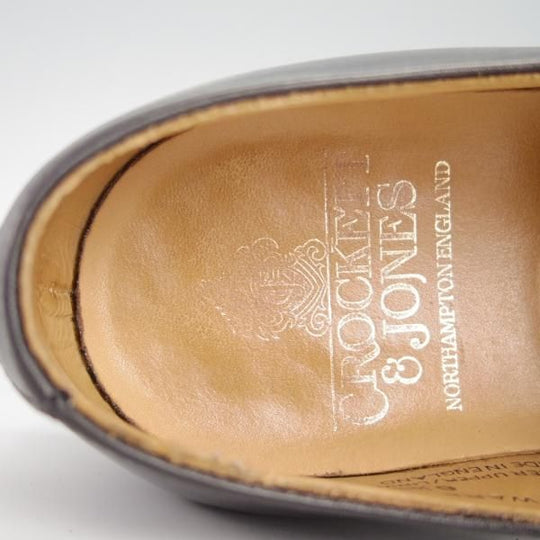 美品★クロケット&ジョーンズ 6.5E【定価￥86,900-★EDGWARE/348ラスト】CITYソール/オックスフォードシューズ/黒/Crockett&Jones★g585