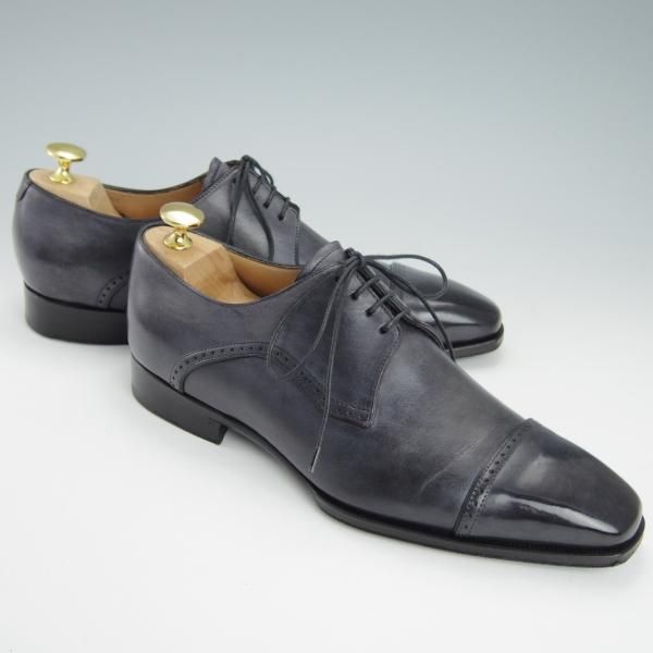 極上★(伊)FABI/ファビ SIZE 6.5【定価8万円程度★伊勢丹メンズ取扱/ボロネーゼ製法】クォーターブローグ/カーフ/メンズ★g586