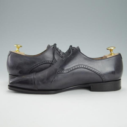 極上★(伊)FABI/ファビ SIZE 6.5【定価8万円程度★伊勢丹メンズ取扱/ボロネーゼ製法】クォーターブローグ/カーフ/メンズ★g586