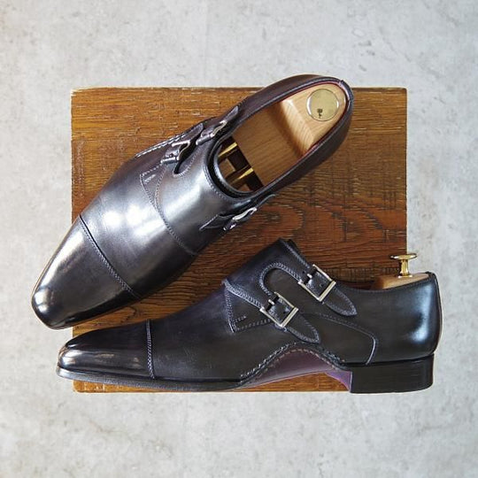 極美品★(スペイン製)マグナーニ SIZE 39【国内販売価格￥82,500-★オパンケ/ボロネーゼ製法】18371/カーフ/黒/メンズ/MAGNANNI★g587