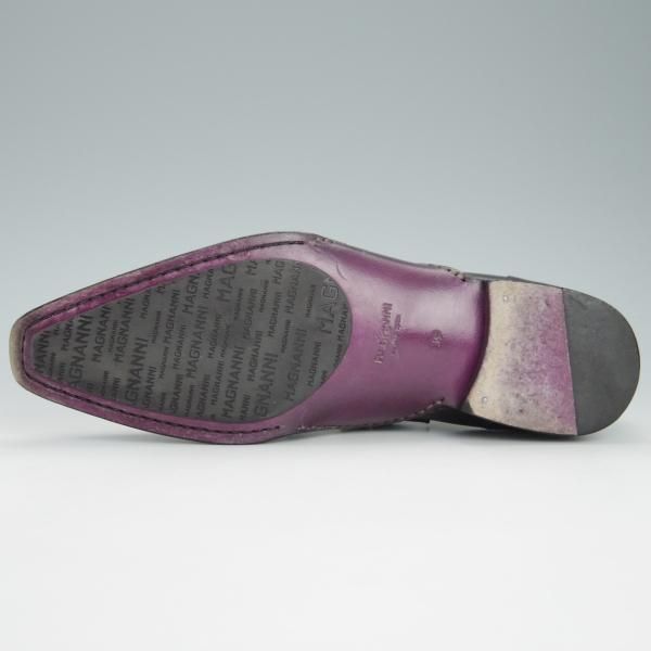 極美品★(スペイン製)マグナーニ SIZE 39【国内販売価格￥82,500-★オパンケ/ボロネーゼ製法】18371/カーフ/黒/メンズ/MAGNANNI★g587
