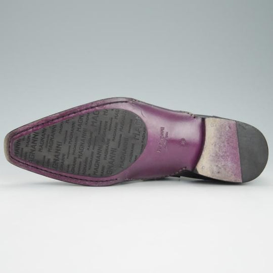 極美品★(スペイン製)マグナーニ SIZE 39【国内販売価格￥82,500-★オパンケ/ボロネーゼ製法】18371/カーフ/黒/メンズ/MAGNANNI★g587