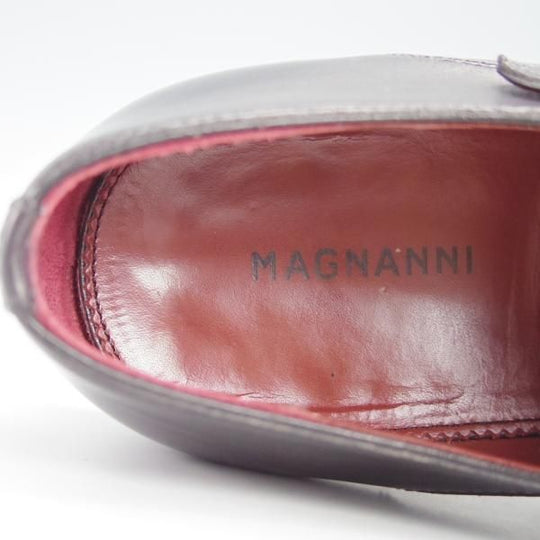 極美品★(スペイン製)マグナーニ SIZE 39【国内販売価格￥82,500-★オパンケ/ボロネーゼ製法】18371/カーフ/黒/メンズ/MAGNANNI★g587