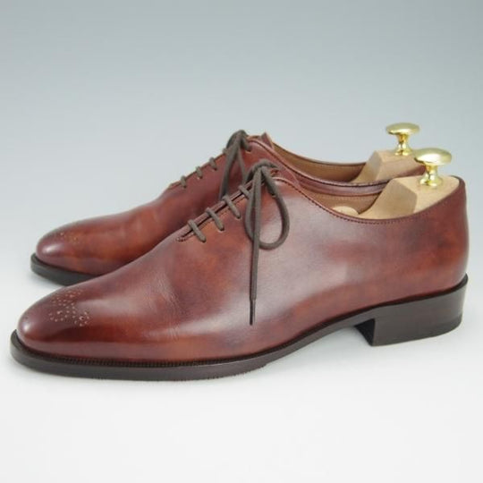 ★(伊)ベッタニン&ベントゥーリ SIZE 5.5【定価￥81,000-★ALEXANDRA/153ラスト】ホールカット/カーフ/赤茶/Bettanin&Venturi★g589