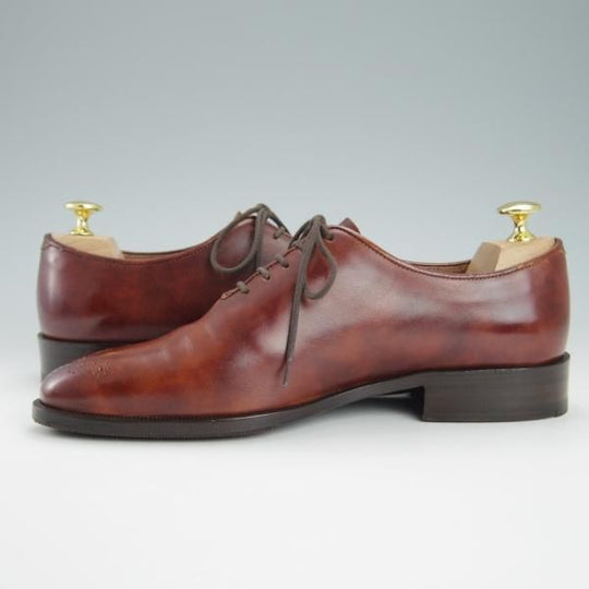 ★(伊)ベッタニン&ベントゥーリ SIZE 5.5【定価￥81,000-★ALEXANDRA/153ラスト】ホールカット/カーフ/赤茶/Bettanin&Venturi★g589