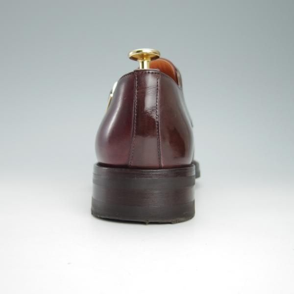 極美品★(伊)サントーニ SIZE 5.5【貴重★グッドイヤー・ボローニャ製法/14304】ダブルモンク/カーフ/赤茶/Santoni★g591
