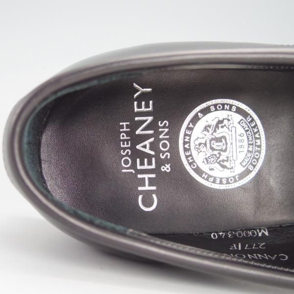 極上★(英)チーニー 7.5F【定価￥74,800-★CANNON/キャノン/277ラスト】コインローファー/カーフ/黒/メンズ/CHEANEY★g600