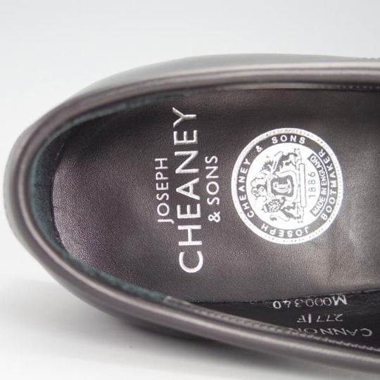 極上★(英)チーニー 7.5F【定価￥74,800-★CANNON/キャノン/277ラスト】コインローファー/カーフ/黒/メンズ/CHEANEY★g600