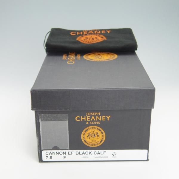 極上★(英)チーニー 7.5F【定価￥74,800-★CANNON/キャノン/277ラスト】コインローファー/カーフ/黒/メンズ/CHEANEY★g600