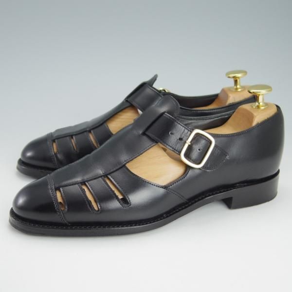 美品★(英)チーニー(レディース) 3.5D【定価￥69,300-★FILEY/フィリー】251ラスト/グルカサンダル/カーフ/黒/CHEANEY★g602