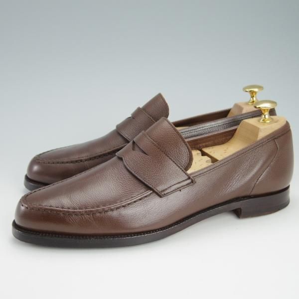 ★クロケット&ジョーンズ 6.5E【モデル定価￥75,900-★SELHURST/366ラスト】コインローファー/グレインレザー/濃茶/Crockett&Jones★g603